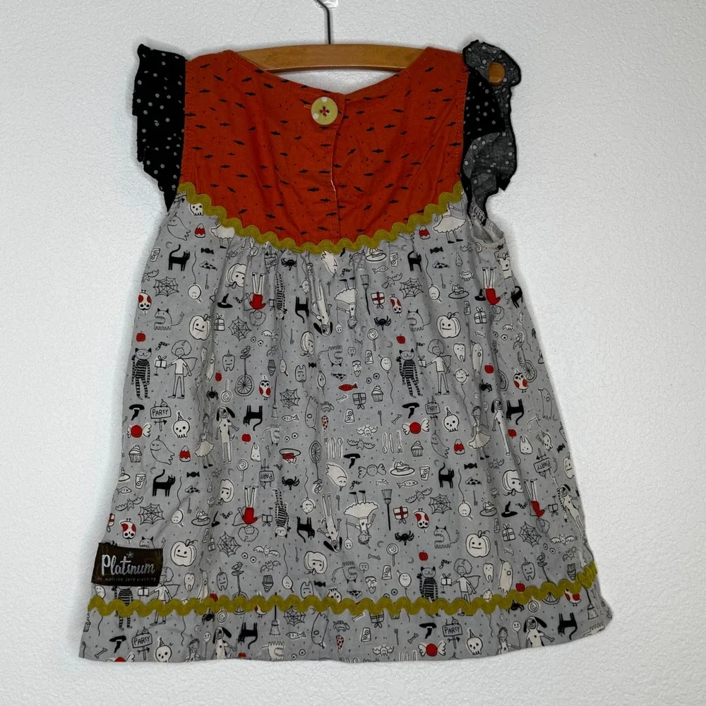 Matilda Jane Girls Platinum‎ Halloween Dress Size 10 Flutter Sleeve Party Ghost